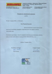Merawex certyfikat