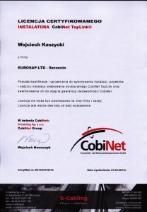 certyfikat CobiNet