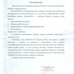 list referencyjny Muzeum Narodowe w Szczecinie