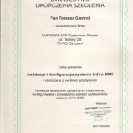 Świadectwo szkolenia InPro BMS